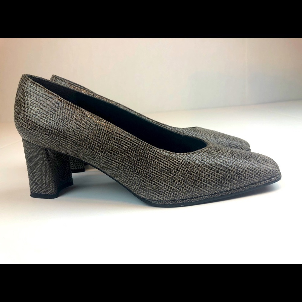 Stuart Weitzman Snakeskin Print Block Heel… - Picture 5 of 14